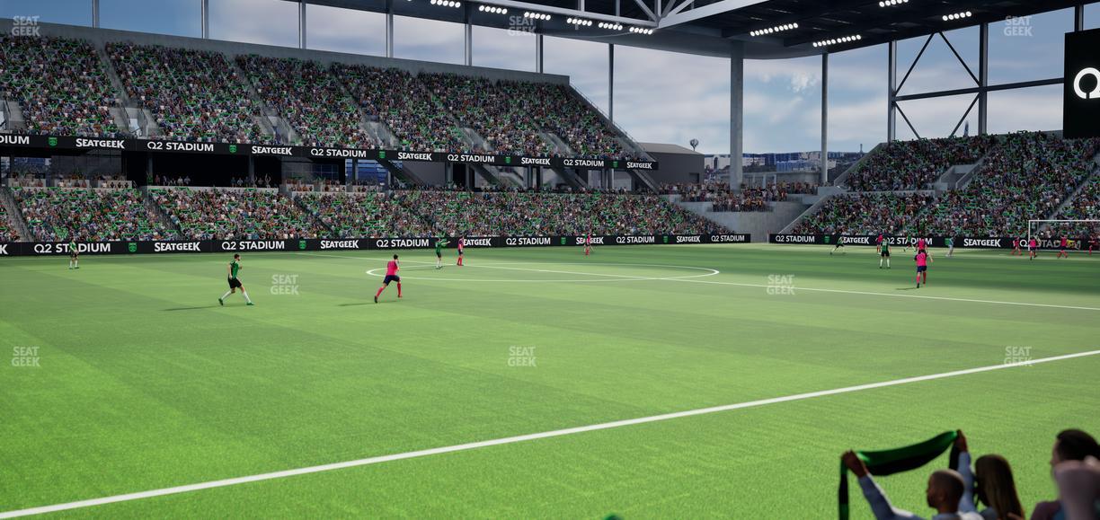 Q2 Stadium - Section Q 2 Field Club 9 Seat View