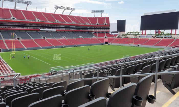 Raymond James Stadium - Section 205 Seat View
