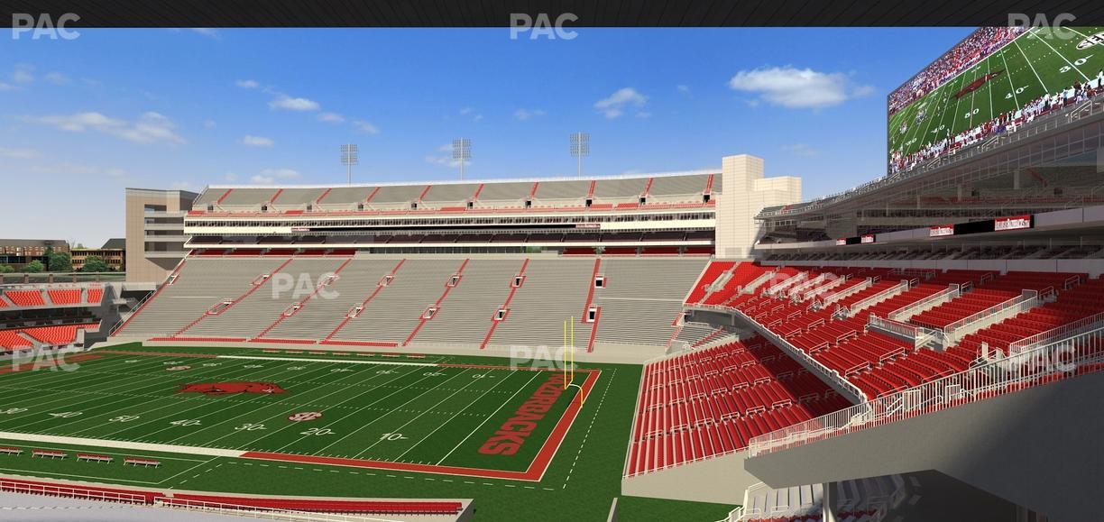 Razorback Stadium - Section 101 Seat View