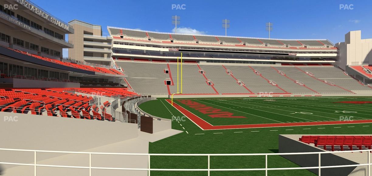 Razorback Stadium - Section 107 Seat View