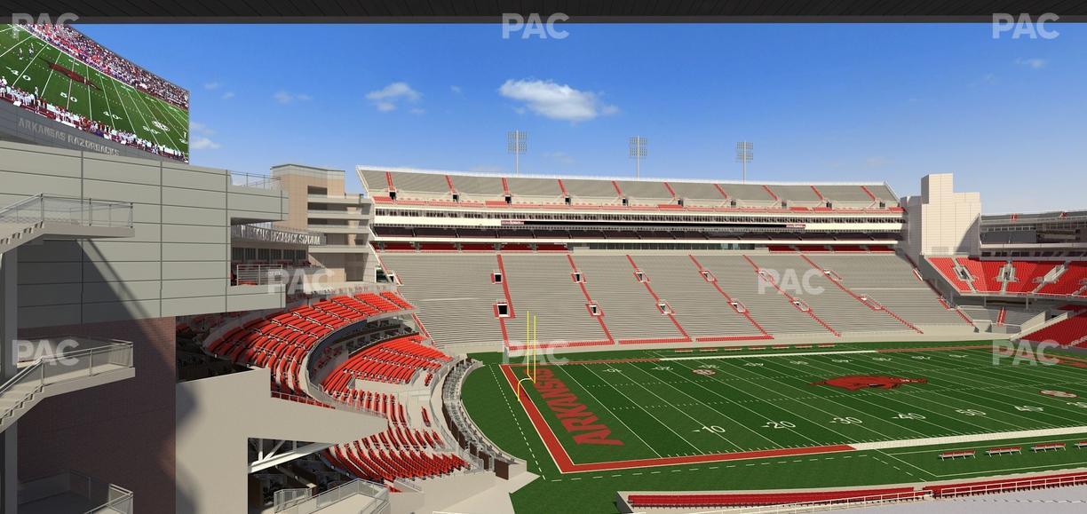 Razorback Stadium - Section 107 Seat View