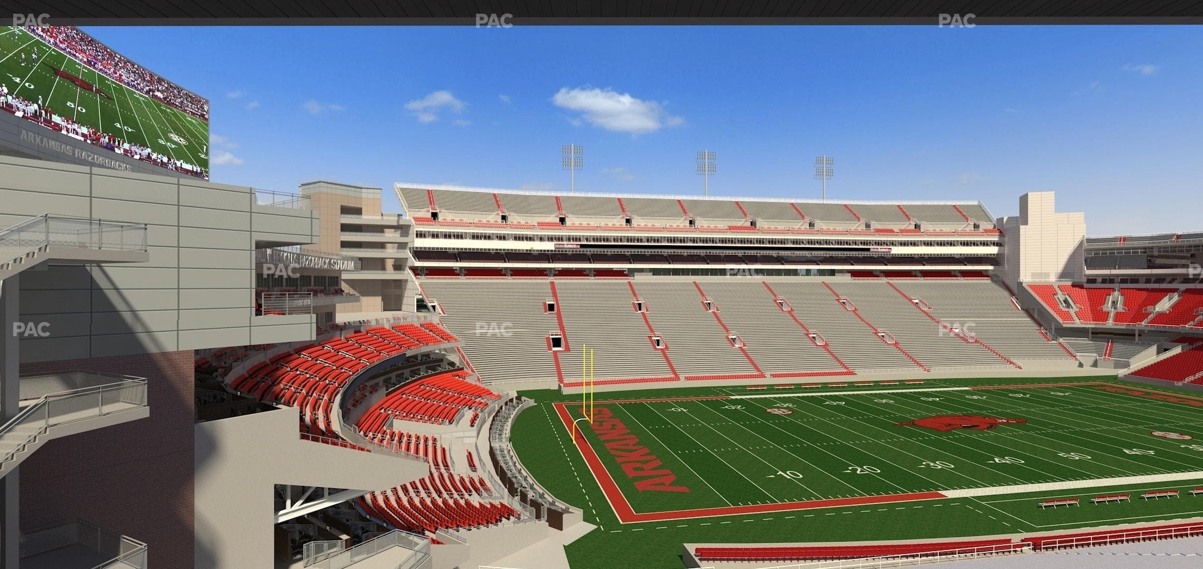 Razorback Stadium - Section 107 Seat View