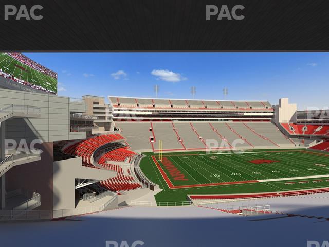 Razorback Stadium - Section 107 Seat View Razorback Stadium - Section 107 Seat View