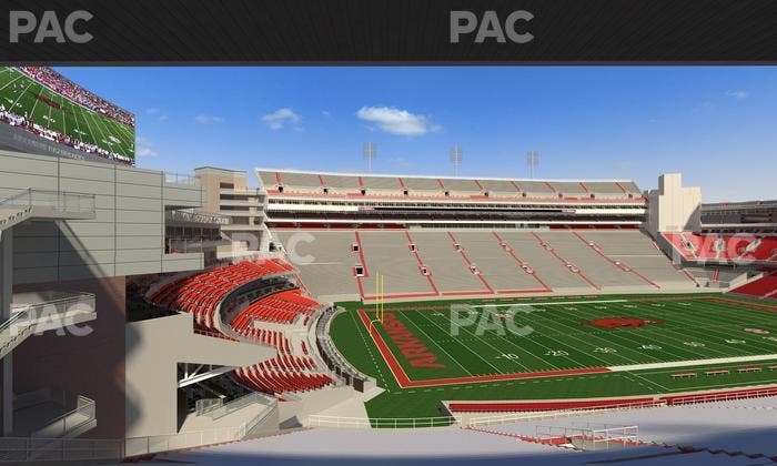 Razorback Stadium - Section 107 Seat View