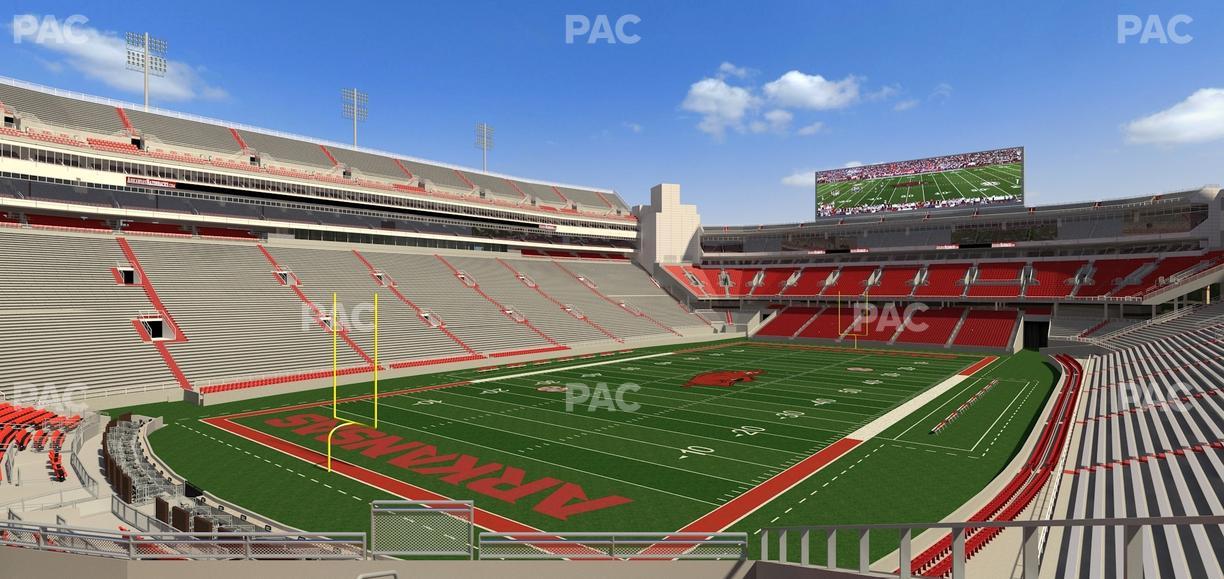 Razorback Stadium - Section 108 Seat View