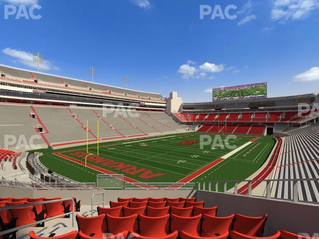 Razorback Stadium - Section 108 Seat View Razorback Stadium - Section 108 Seat View