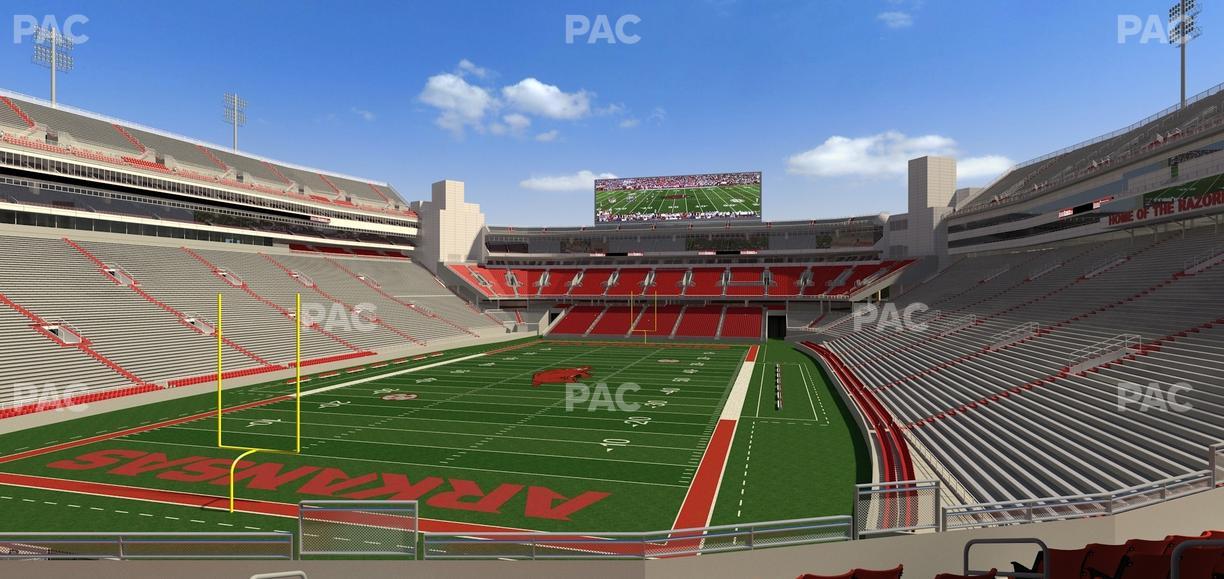 Razorback Stadium - Section 110 Seat View
