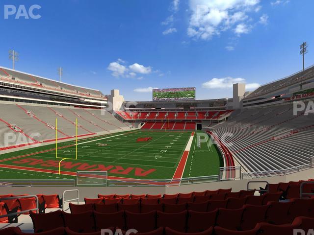 Razorback Stadium - Section 110 Seat View Razorback Stadium - Section 110 Seat View