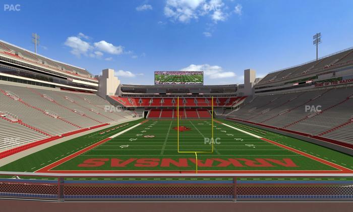 Razorback Stadium - Section 114 Seat View