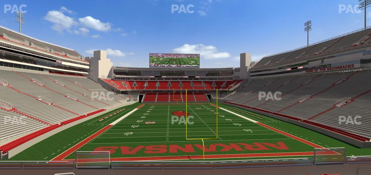 Razorback Stadium - Section 114 Seat View