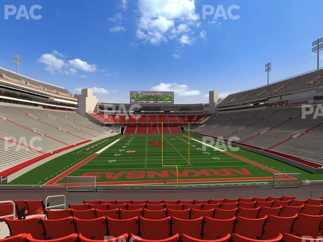 Razorback Stadium - Section 114 Seat View Razorback Stadium - Section 114 Seat View