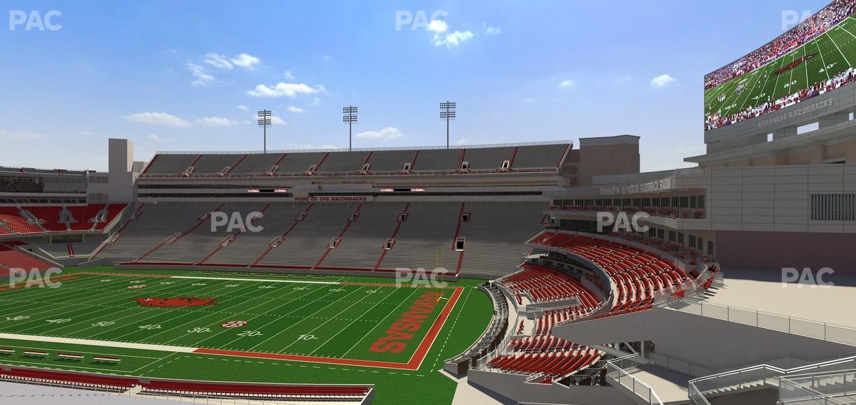 Razorback Stadium - Section 120 Seat View
