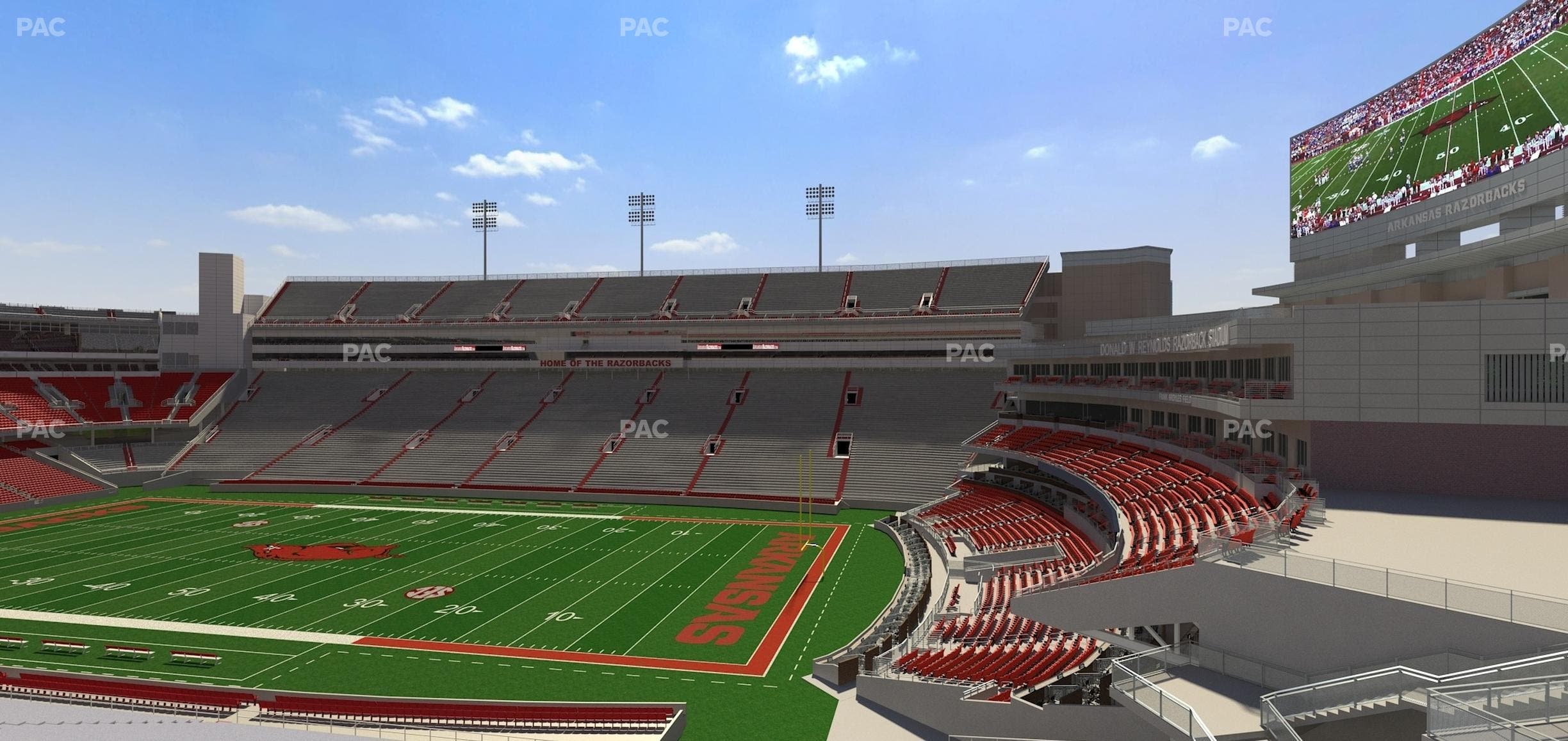 Razorback Stadium - Section 120 Seat View