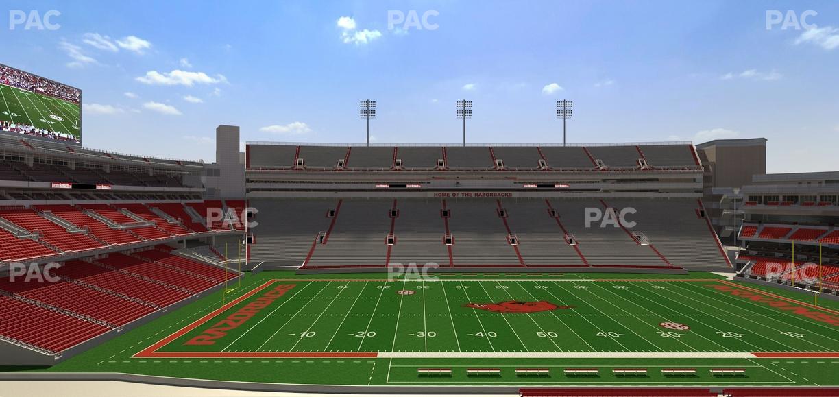 Razorback Stadium - Section 124 Seat View