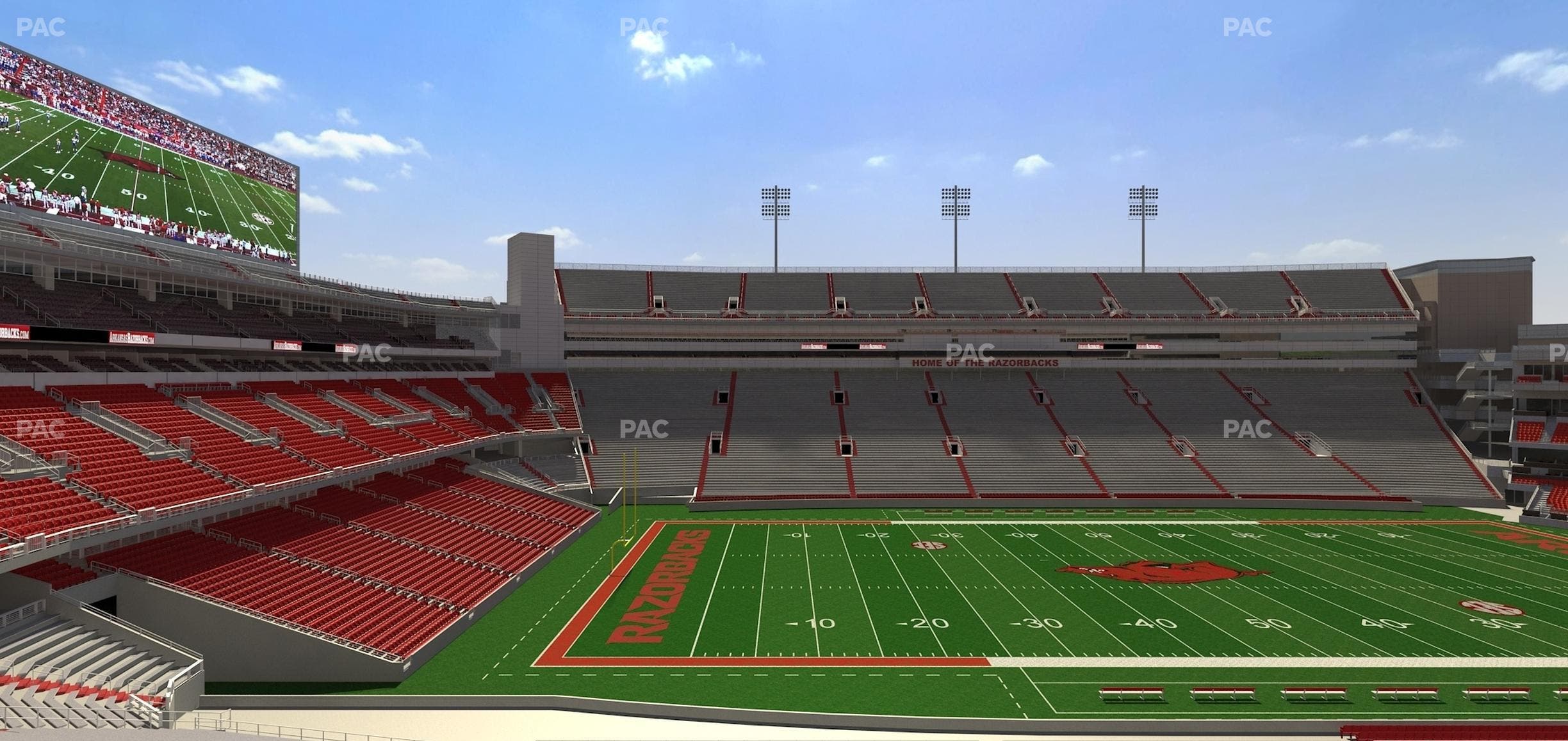Razorback Stadium - Section 125 Seat View