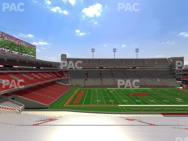 Razorback Stadium - Section 125 Seat View