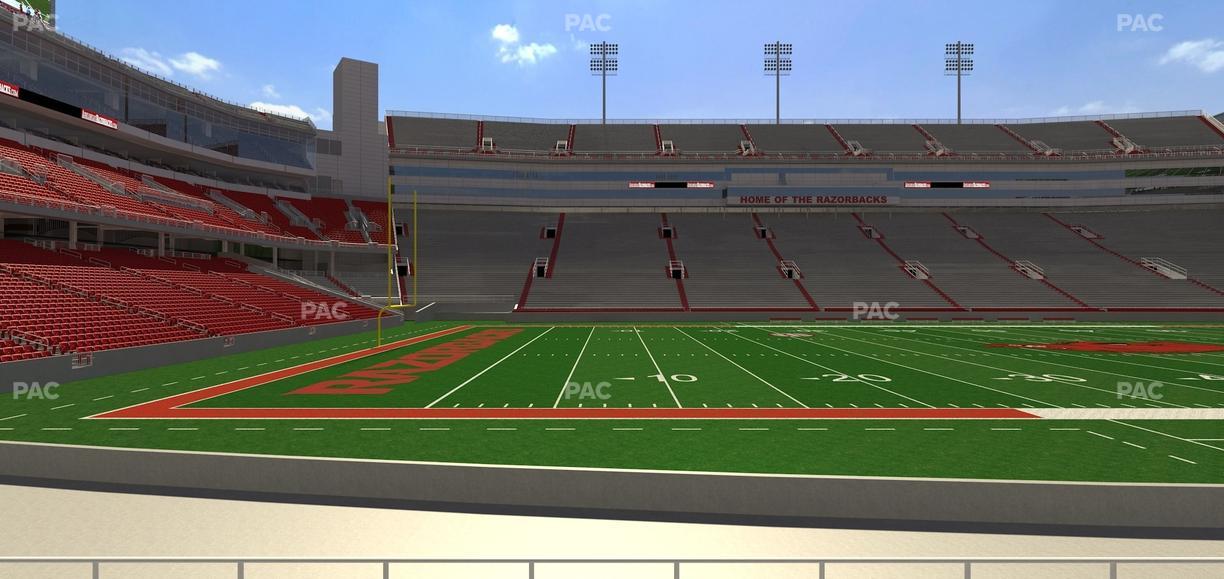Razorback Stadium - Section 125 Seat View