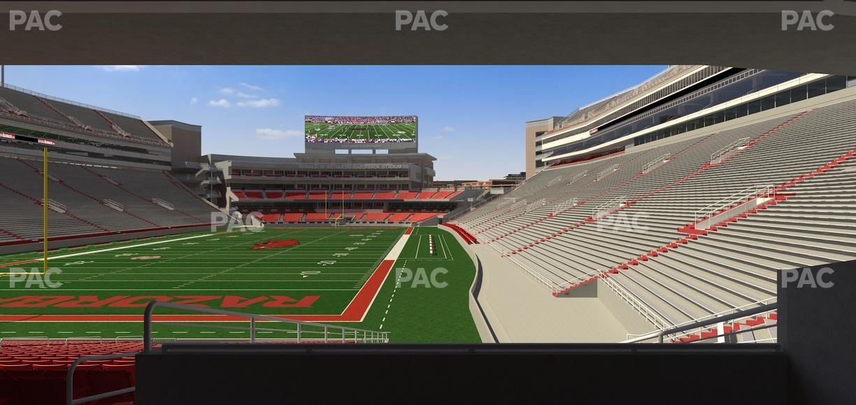 Razorback Stadium - Section 129 Seat View