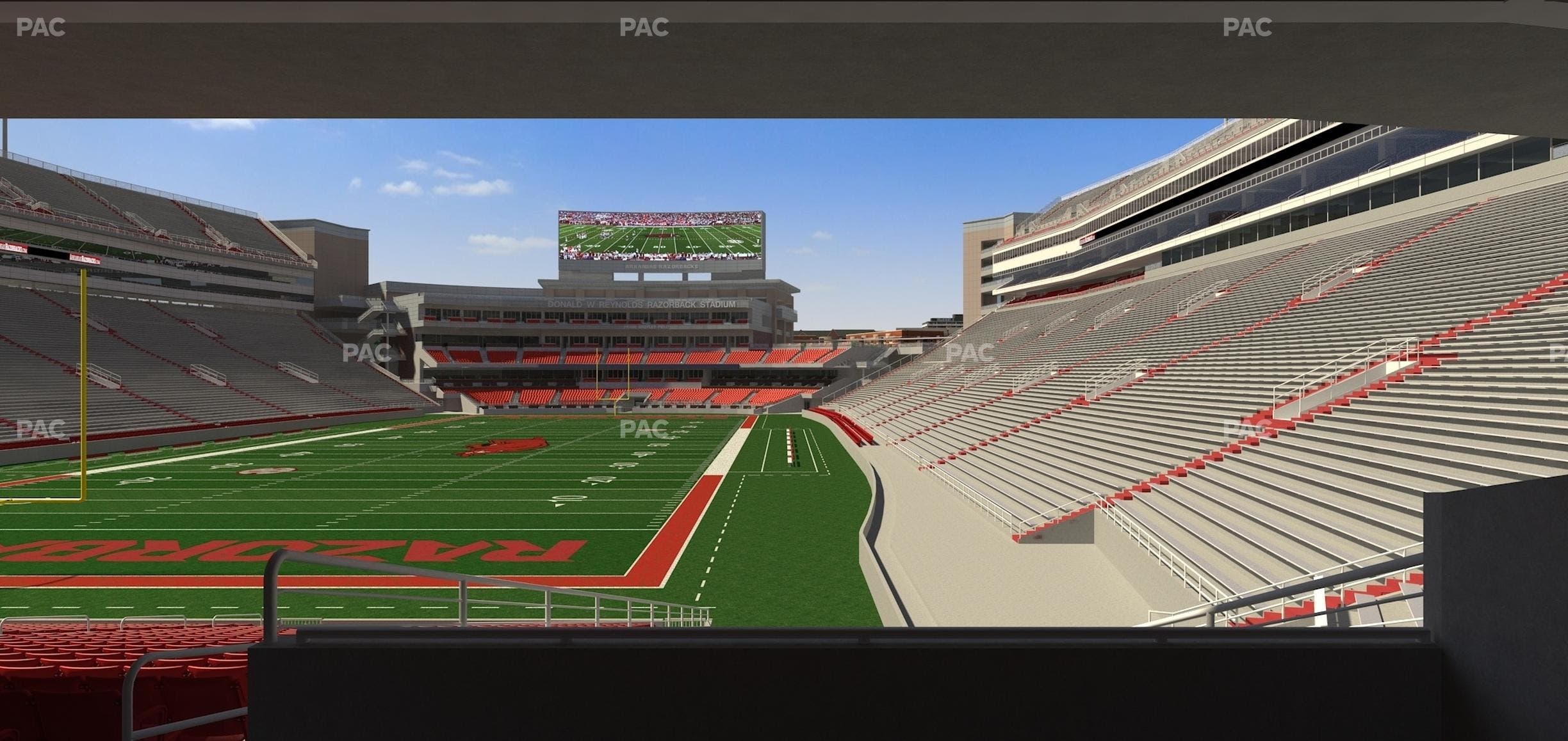 Razorback Stadium - Section 129 Seat View