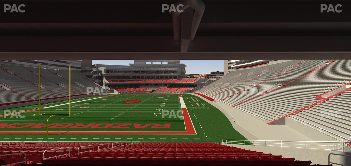 Razorback Stadium - Section 130 Seat View