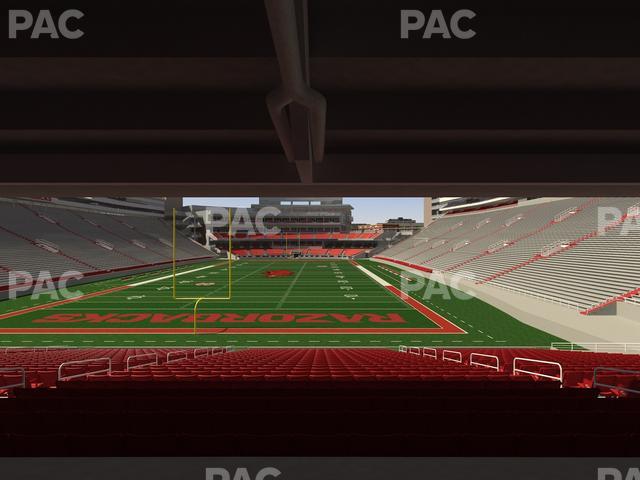 Razorback Stadium - Section 131 Seat View Razorback Stadium - Section 131 Seat View