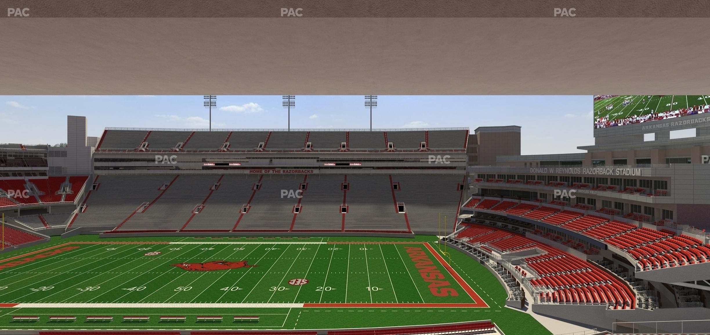 Razorback Stadium - Section 219 Seat View