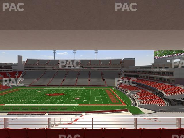 Razorback Stadium - Section 219 Seat View Razorback Stadium - Section 219 Seat View