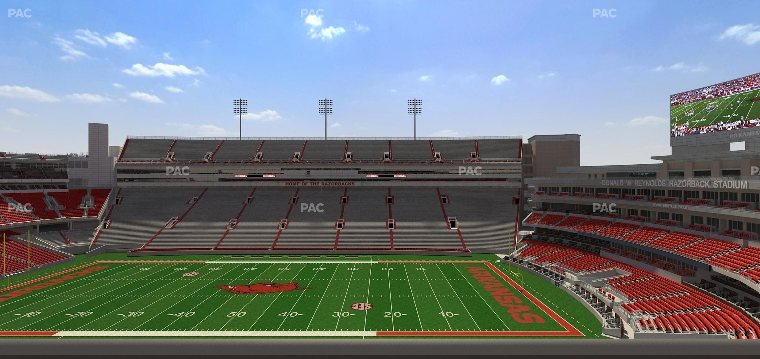 Razorback Stadium - Section 220 Seat View