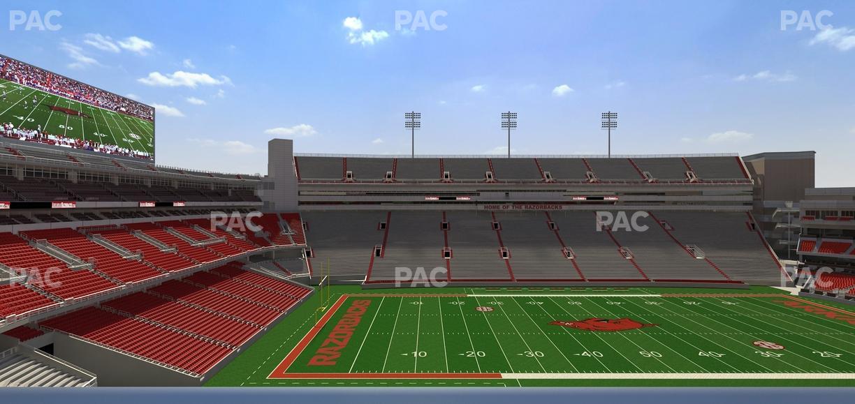 Razorback Stadium - Section 221 Seat View
