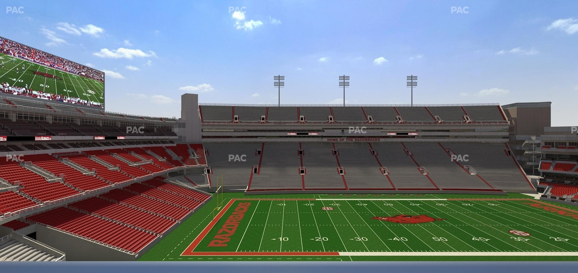 Razorback Stadium - Section 221 Seat View