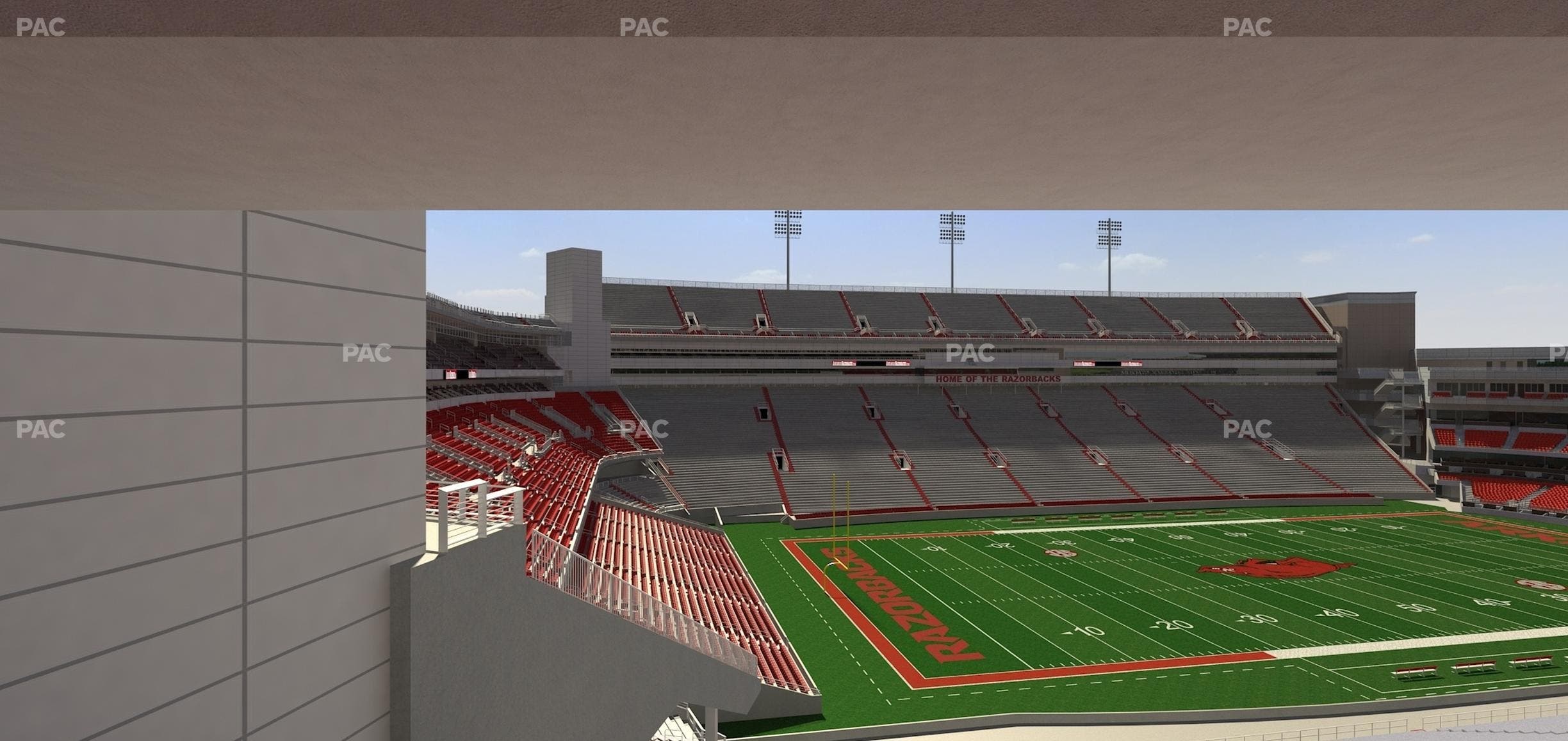 Razorback Stadium - Section 225 Seat View
