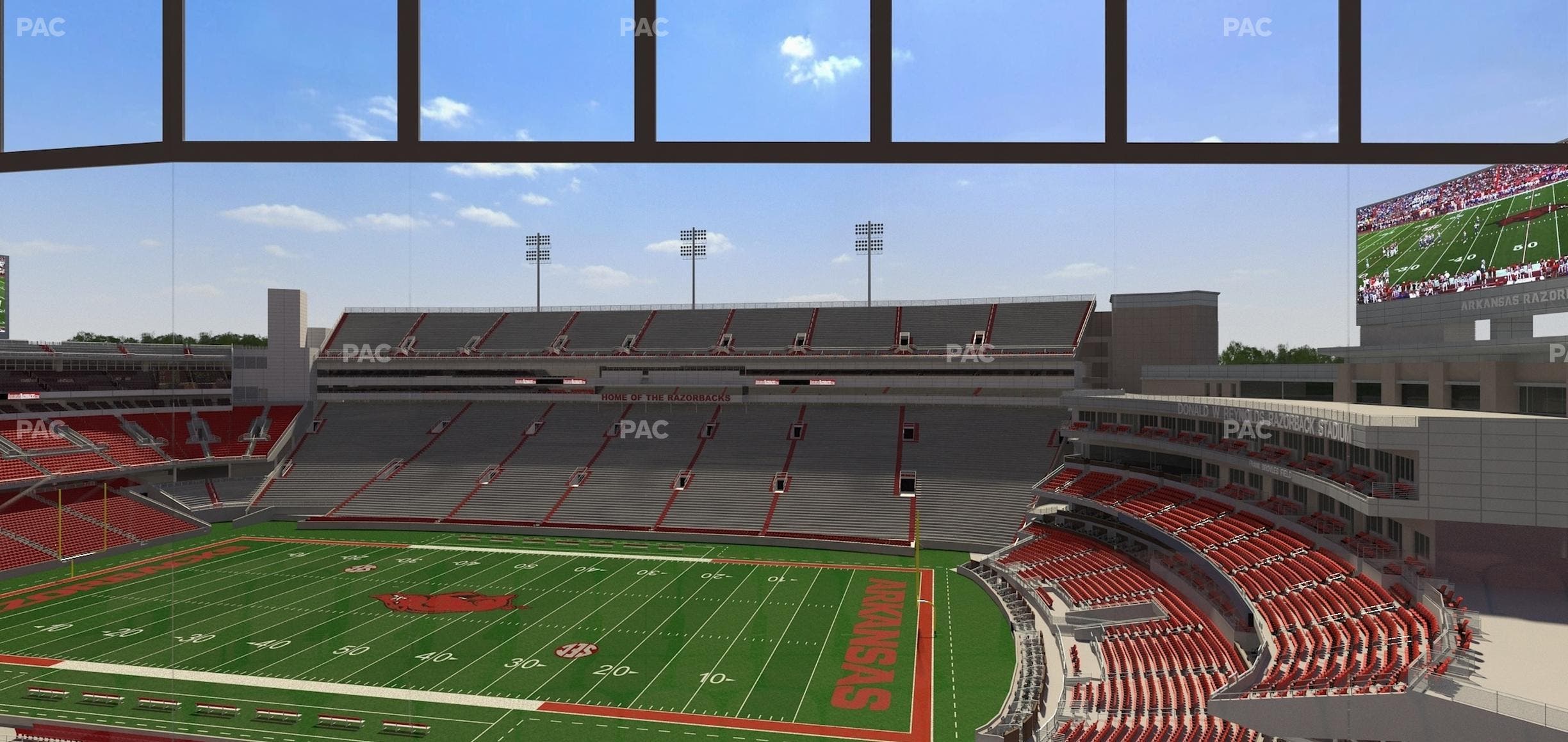Razorback Stadium - Section 332 Seat View