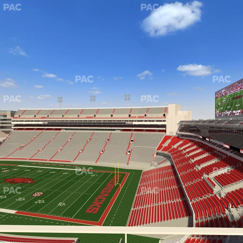 Razorback Stadium - Section 500 2 Seat View