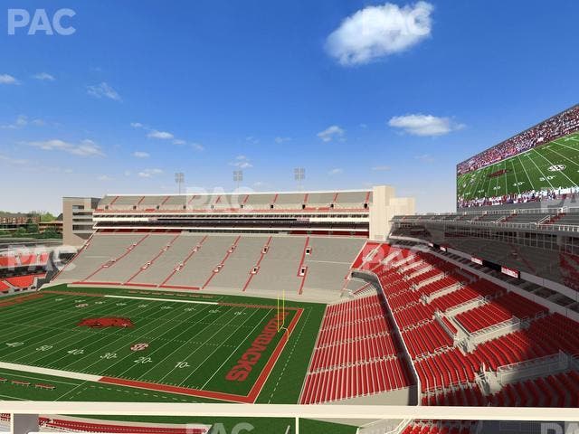 Razorback Stadium - Section 500 3 Seat View