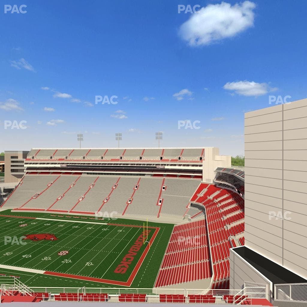 Razorback Stadium - Section 500 Seat View