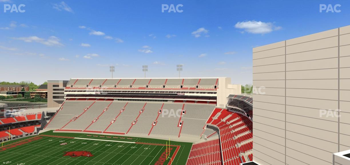 Razorback Stadium - Section 500 Seat View