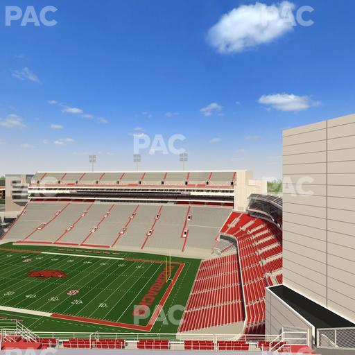 Razorback Stadium - Section 500 Seat View