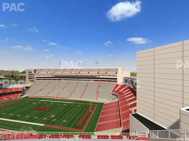 Razorback Stadium - Section 500 Seat View