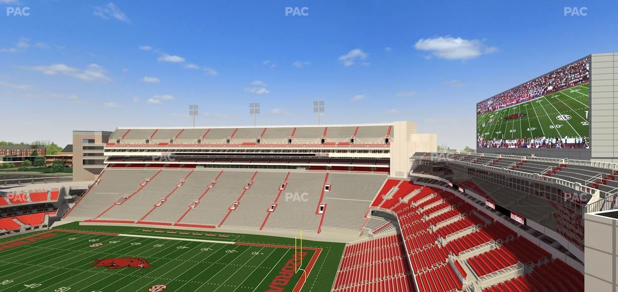 Razorback Stadium - Section 500 Seat View