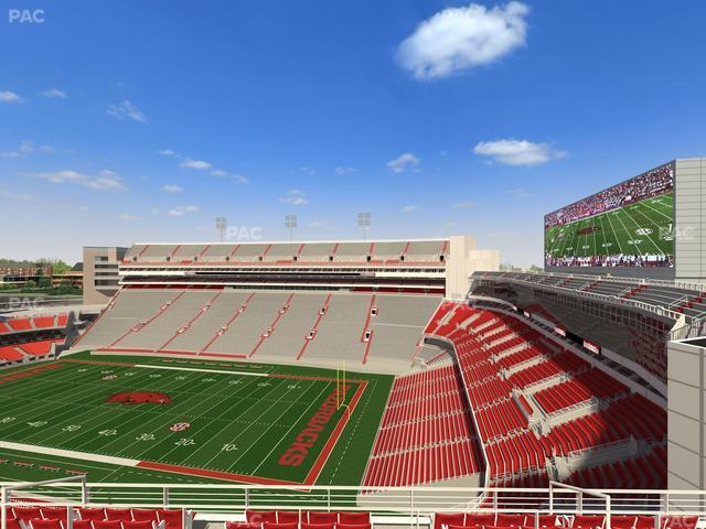 Razorback Stadium - Section 500 Seat View