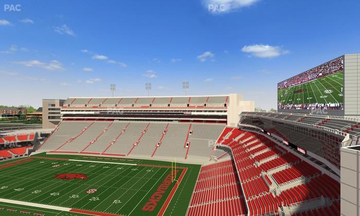 Razorback Stadium - Section 500 Seat View