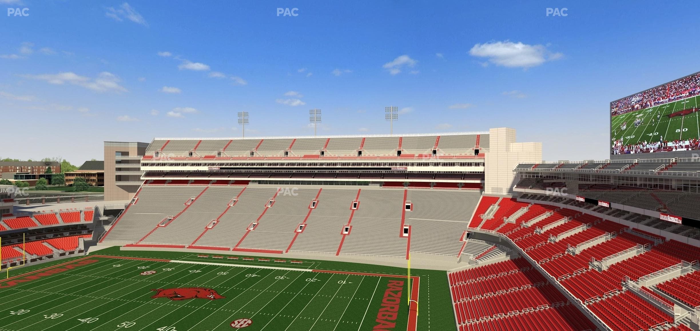 Razorback Stadium - Section 501 2 Seat View