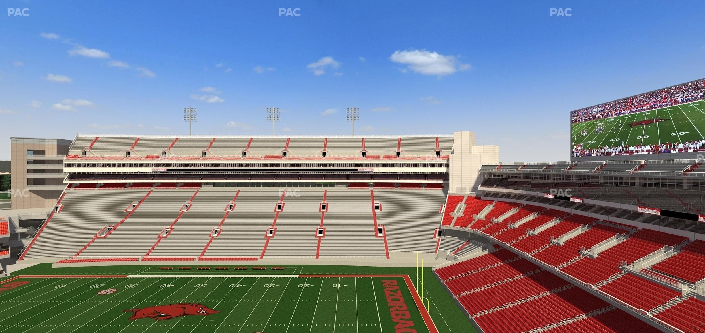 Razorback Stadium - Section 502 2 Seat View