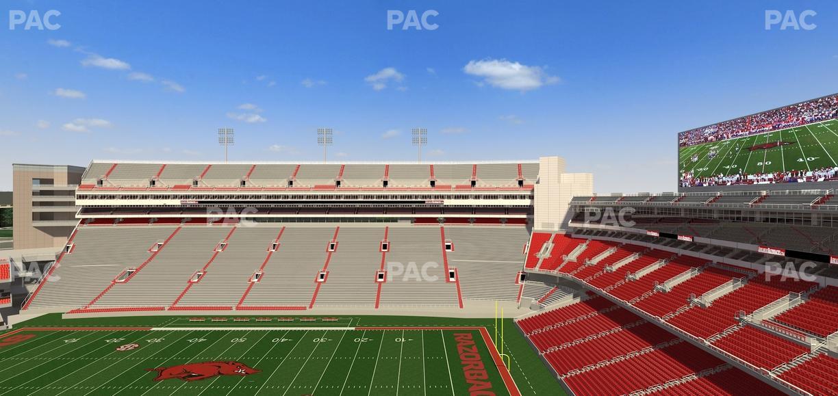 Razorback Stadium - Section 502 3 Seat View