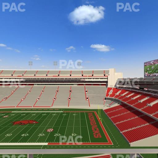 Razorback Stadium - Section 502 3 Seat View