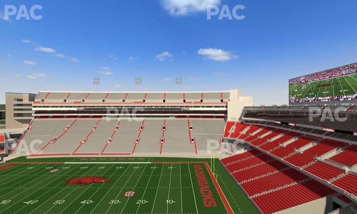 Razorback Stadium - Section 502 3 Seat View