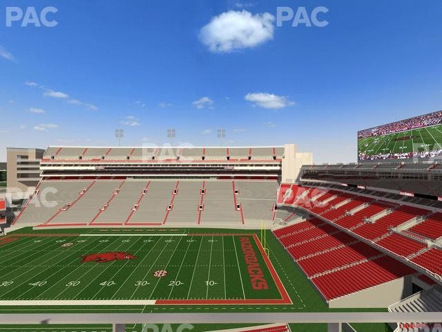 Razorback Stadium - Section 502 4 Seat View