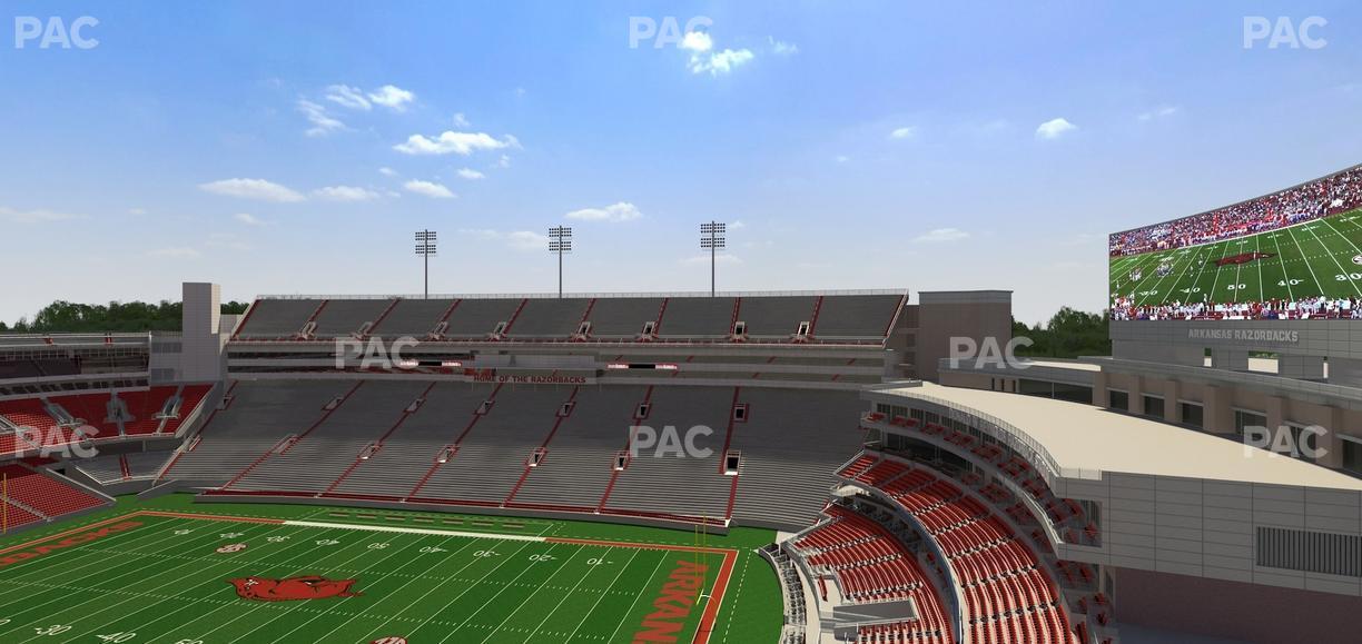 Razorback Stadium - Section 519 2 Seat View
