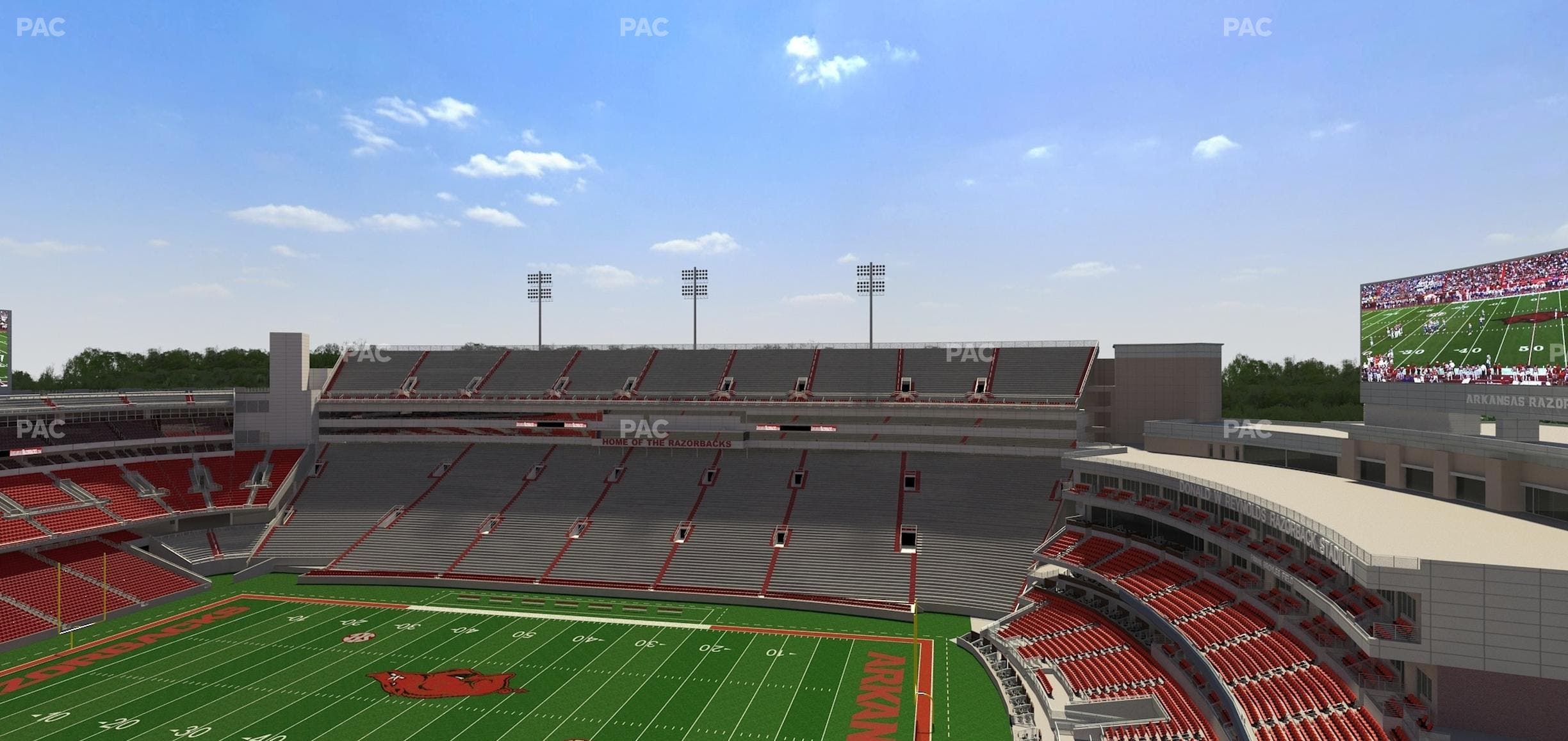 Razorback Stadium - Section 520 2 Seat View