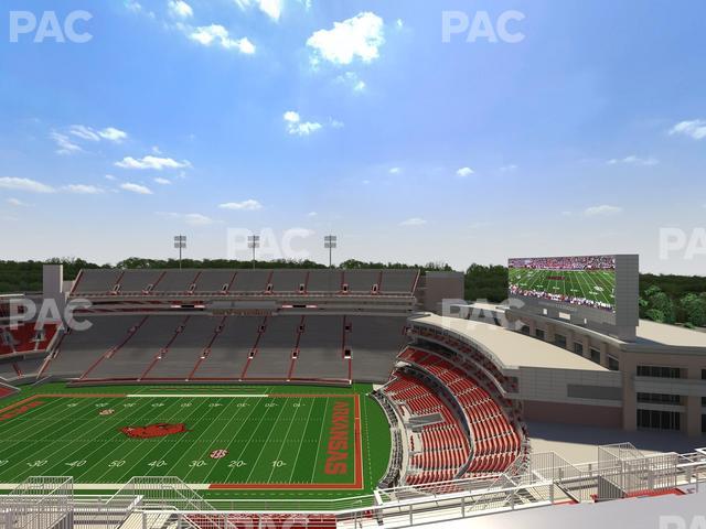 Razorback Stadium - Section 520 Seat View Razorback Stadium - Section 520 Seat View